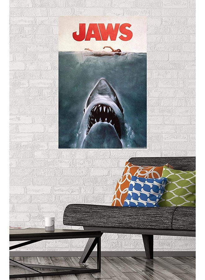 اب تو ديت  بوستر كبير عبارة عن قرش ابيض مستوحي من فيلم  مقاس 90 في 60 سم - Image 4