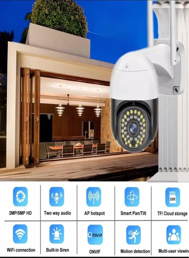 DDLC V380 Pro 4MP WiFi PTZ Security Camera for Home Outdoor | Full HD | 360° Rotation | Color Night Vision | Motion Detection | Two Way Audio | Wireless Home CCTV with Mobile App | Black Dome - Image 5