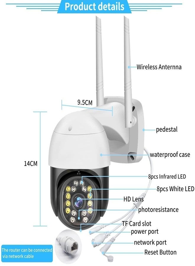 DDLC V380 Pro 4MP WiFi PTZ Security Camera for Home Outdoor | Full HD | 360° Rotation | Color Night Vision | Motion Detection | Two Way Audio | Wireless Home CCTV with Mobile App | Black Dome - Image 2
