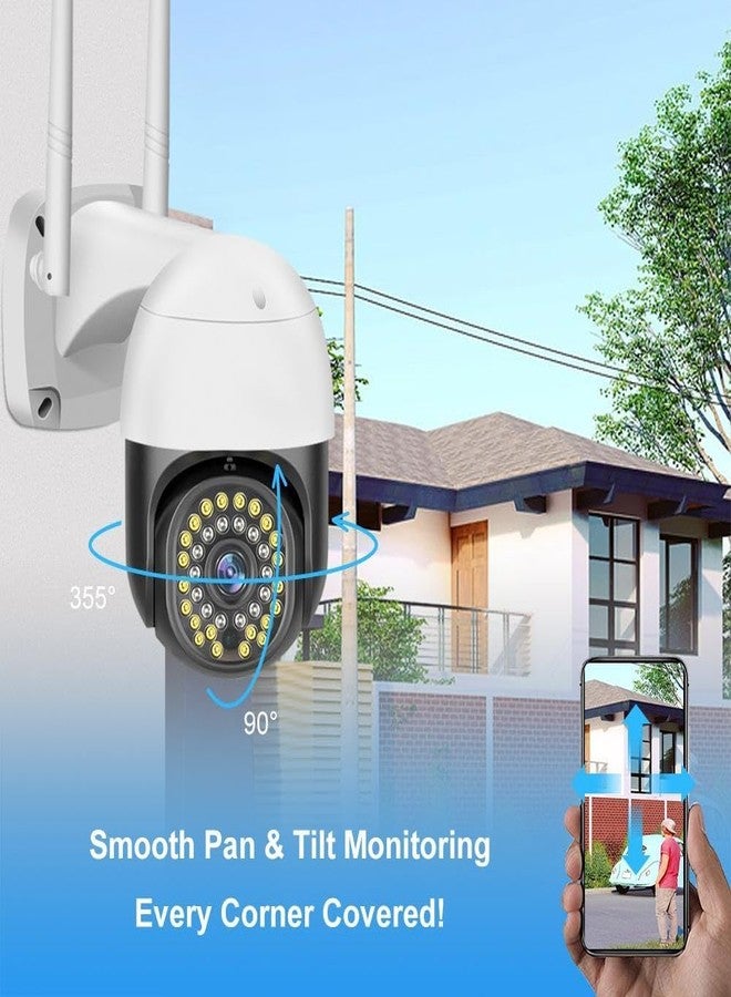 DDLC V380 Pro 4MP WiFi PTZ Security Camera for Home Outdoor | Full HD | 360° Rotation | Color Night Vision | Motion Detection | Two Way Audio | Wireless Home CCTV with Mobile App | Black Dome - Image 4