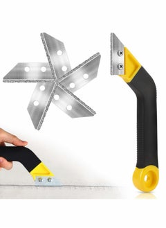 Y&D Grout Scraping Rake Tool, Tile Hand Saw Angled Clean Remover with 6 Pcs Blades Replacement for Cleaning  - Image 1