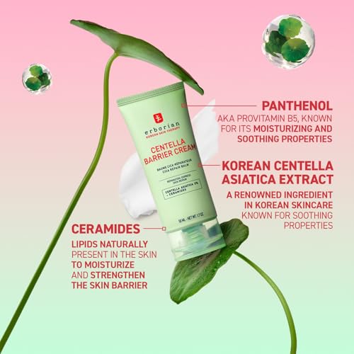 Erborian Centella Barrier Cream Recovery Balm for Dry Sensitive Complexions Deep Ceramide Moisturizer Calms Repairs Texture Korean Skincare - Image 3