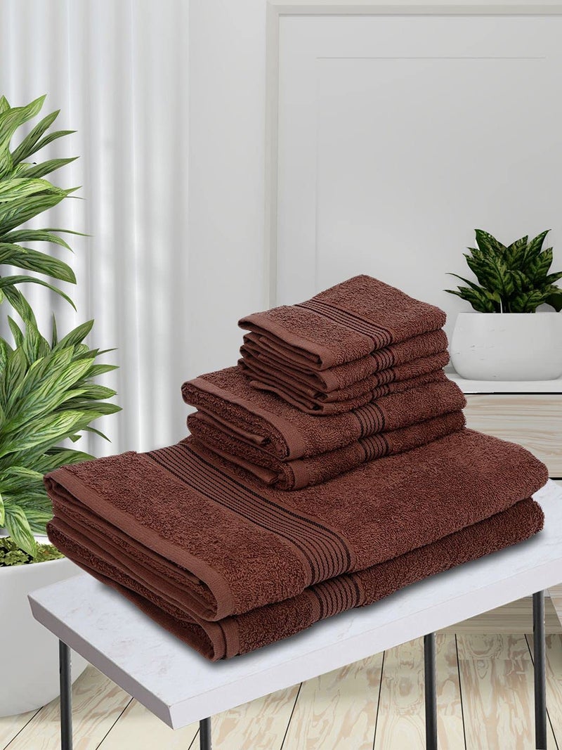 KOPA by Bianca [8pc Quick Dry 100% Cotton Soft Terry Towel -2pc Bath, 2pc Hand, 4pc Face (d'ross) - Super Absorbent, Lightweight, Odour Free - for Men, Women, Kids Solid-Multi - Image 1