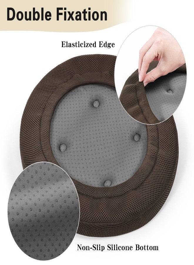 baibu Bar Stool Cushions, Super Breathable Round Bar Stool Cover Seat Cushion Brown 12" - One Cushion Only - Image 4