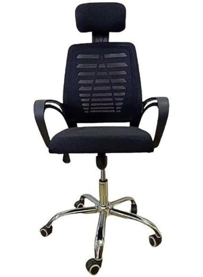 Ergonomic medical office chair for office managers with a black mesh back for optimal productivity and superior comfort all day long - Image 1