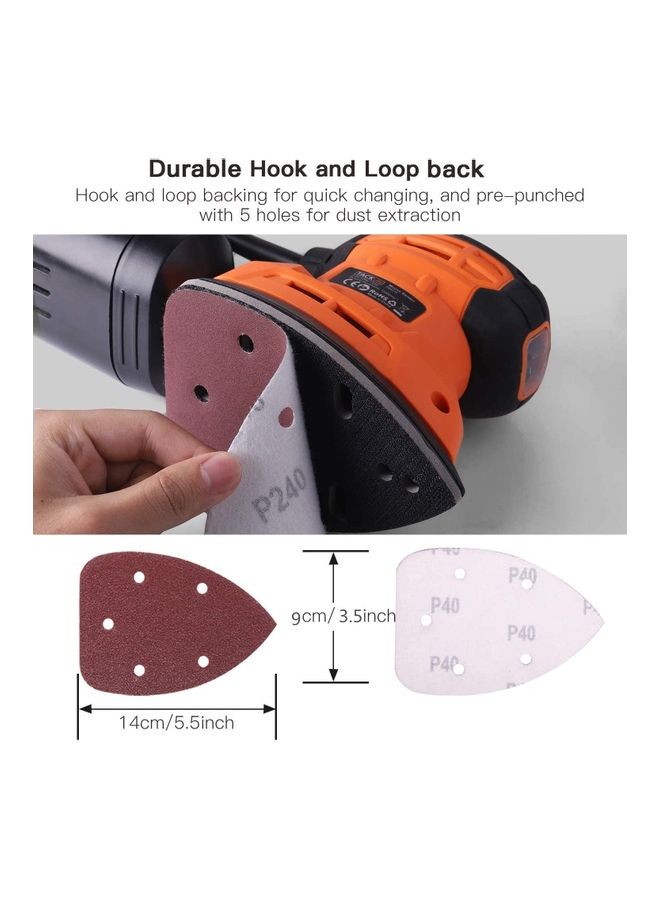 50-Piece 8 Holes Sanding Discs Sandpaper Brown - Image 3