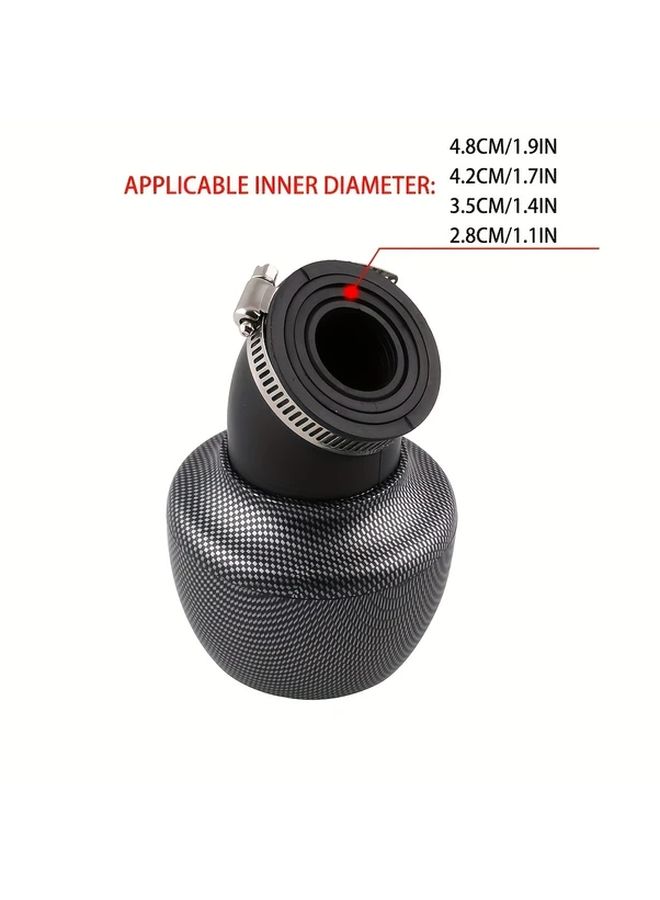 Black Motorcycle Air Filter 48 42 35 28mm Heavy Duty Mesh Enhanced Throttle Response Fuel Efficiency - Image 5