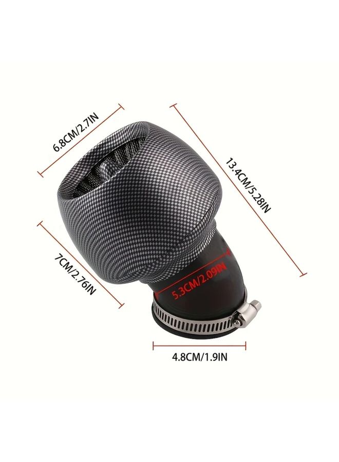 Black Motorcycle Air Filter 48 42 35 28mm Heavy Duty Mesh Enhanced Throttle Response Fuel Efficiency - Image 2