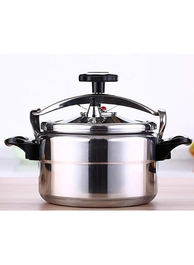Smart Kitchen 5Liters High-Quality 5 Liters Aluminum Pressure Cooker – Perfect for All Recipes and Faster Cooking Silver/Black - Image 1
