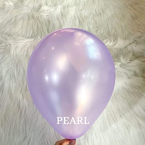 Lazybeee Purple Balloon Garland Kit 107 Pcs Pearl Purple Party Decorations White Gold Confetti Metallic Gold Balloon Arch for Wedding Birthday Supplies - Image 5
