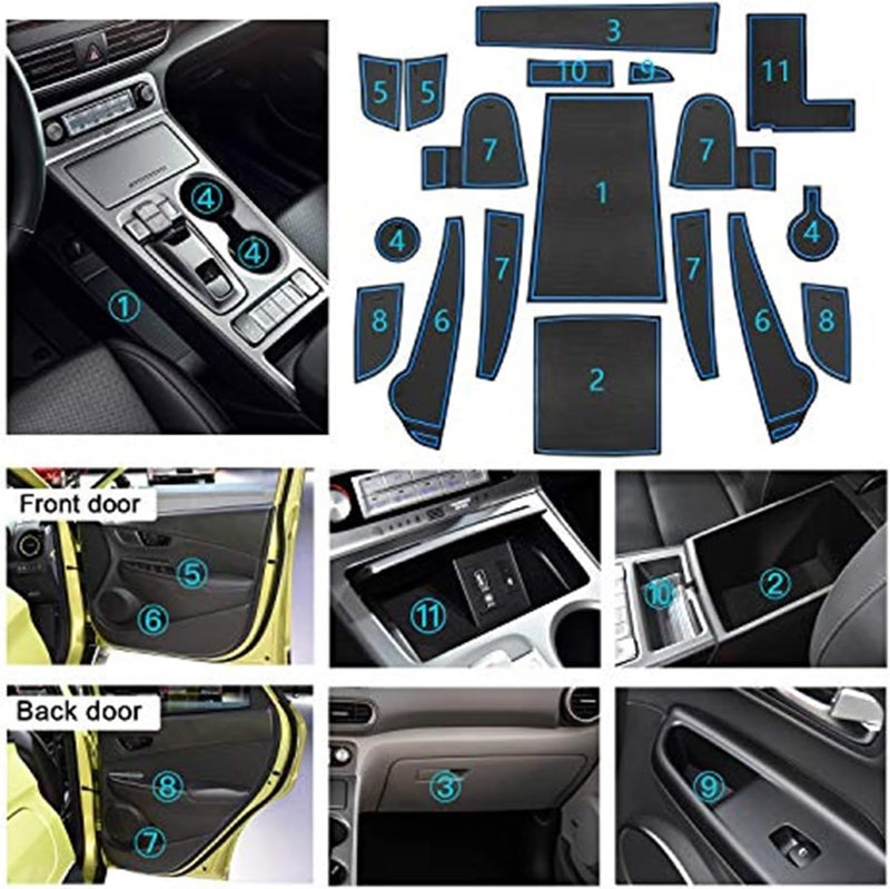Vuzmode 18-Piece Anti-Slip Mat Kit for Kona EV - Image 5