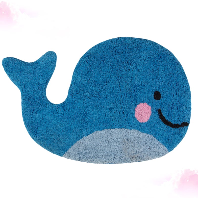 1Pc Lovely Whale Pattern Door Floor Mat Cartoon Anti-Skid Foot Pad Doormat Home Kitchen Bathroom Entry Clean Mat ( ) - Image 1