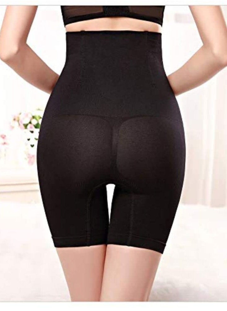 Glamroot - Women's Seamless Waist Trainer Tummy Control High Waist Thigh Shaper Shapewear, Black - Image 1
