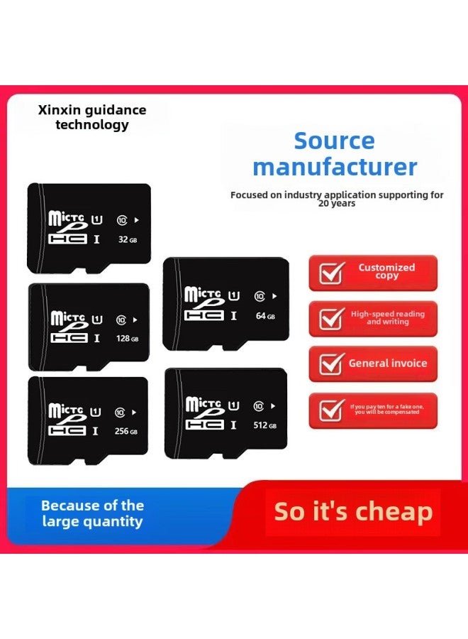 Direct 8g Memory Card 16Gtf Card 4gTF Card 64g High Speed C10 Mobile Phone Storage Card 128 G Batch-Capacity:32GB  - Image 1