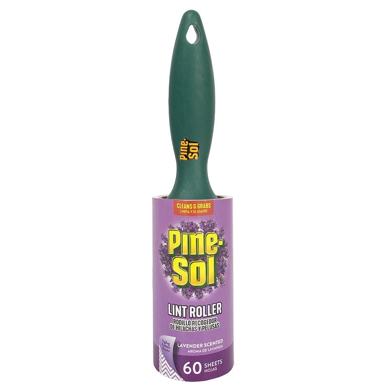 PineSol Scented Lint Roller Lavender 60 Super Sticky Sheets Fabric Safe ZigZag Pattern