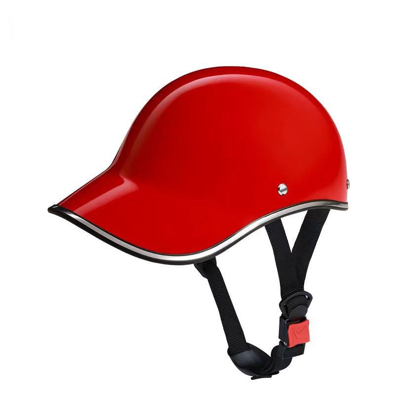 Generic Unisex Breathable Helmet Summer Visor Cap Red 