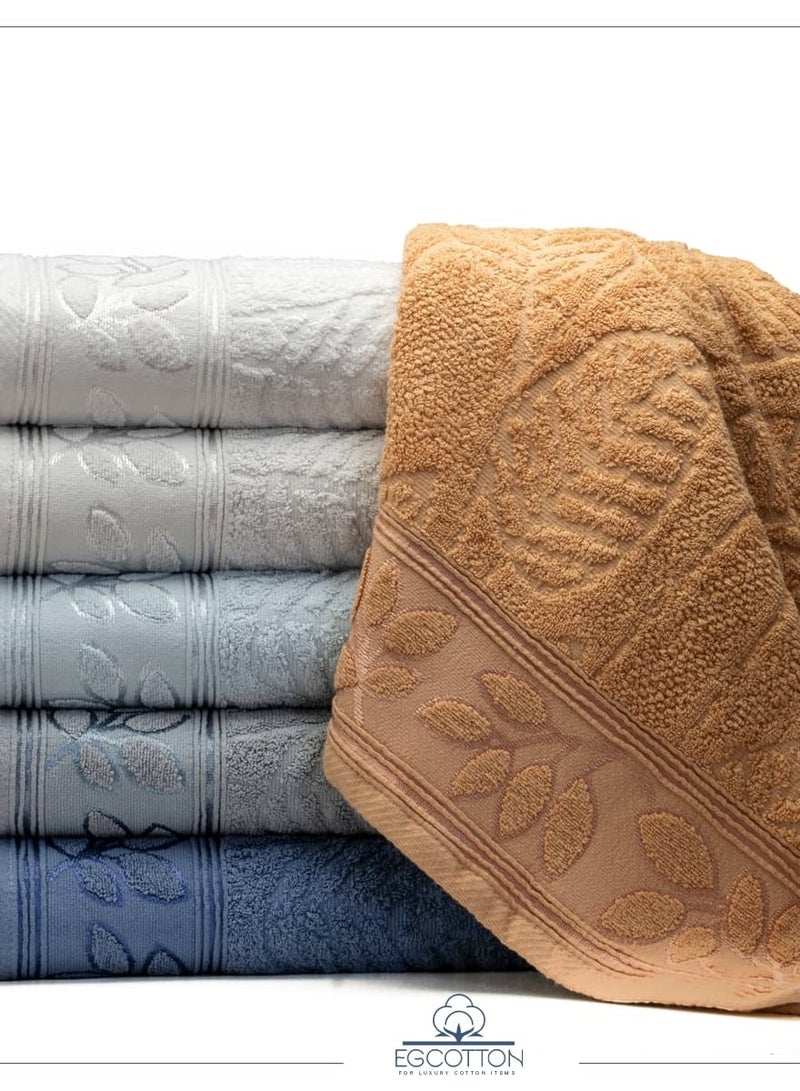 Jacquard Tree Branch Towel Size: 55 x 115 cm Elegant design and irresistible luxury 100% Egyptian cotton Highly absorbent and extremely soft