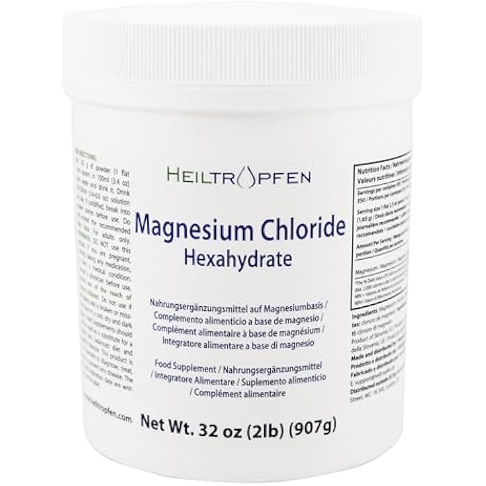 Heiltropfen 2 Pounds Magnesium Chloride Hexahydrate | Pharmaceutical Grade Ingredients | Third-Party Tested | Crystal Powder | Pure Ph. EUR., BP, USP, 100% | Heiltropfen® - Image 1