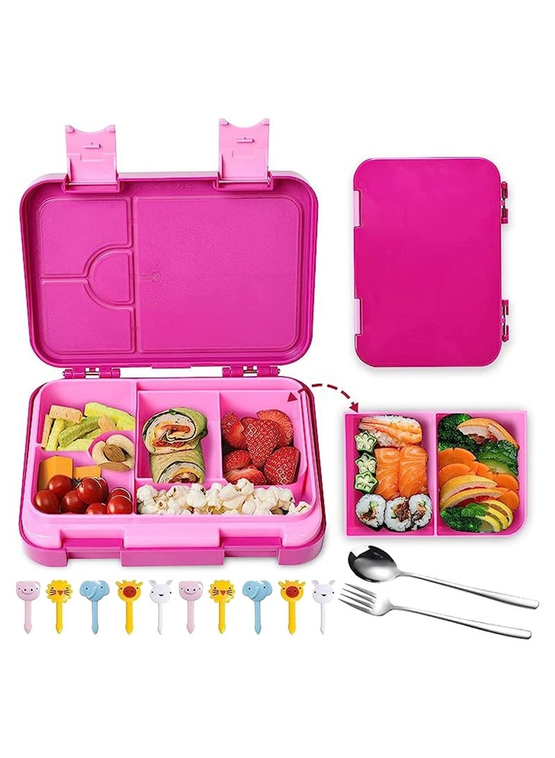 GGEROU Bento Boxes for Kids and Toddlers,710ml Bento Lunch Box with 6 Compartments - Image 1