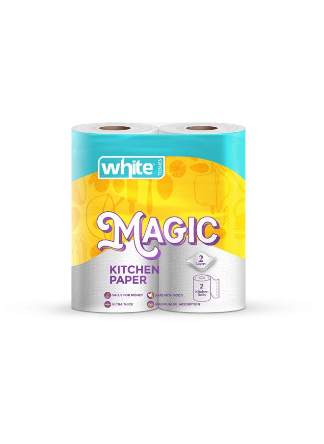 White - Magic Kitchen Roll 2 Pcs - Image 1