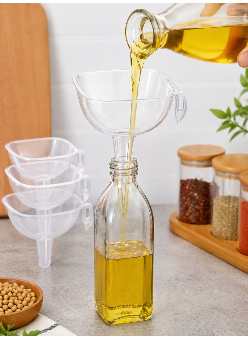 favilla 3-piece plastic funnel set with a square base – various sizes for mess-free pouring – multi-purpose - Image 3