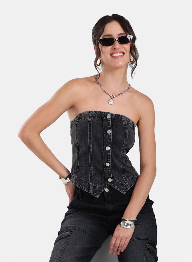 Clue Tailored Denim Vest  - Image 5