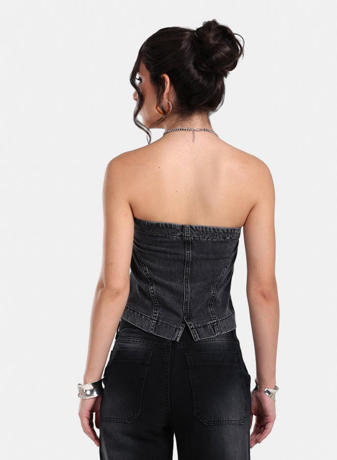 Clue Tailored Denim Vest  - Image 3