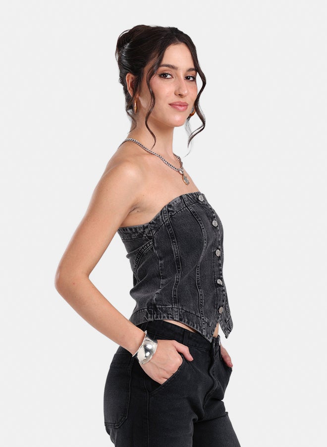 Clue Tailored Denim Vest - Image 3