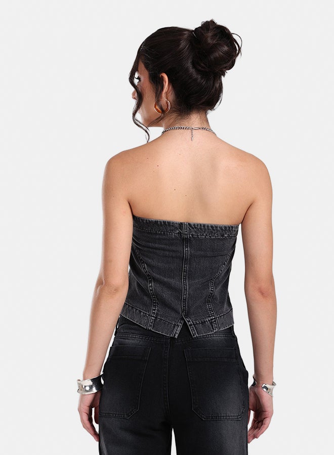 Clue Tailored Denim Vest - Image 4