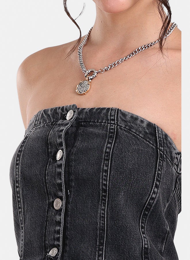 Clue Tailored Denim Vest - Image 5