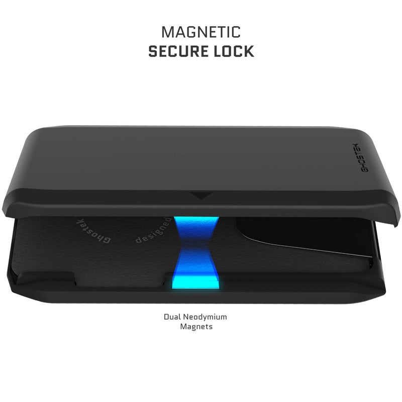 Ghostek Exec MagSafe Wallet for iPhone and Mag Safe Compatible Cases Devices - Magnetic Credit Card Holder with Secure Magnet Closure, Easily Detachable and Doubles as a Kickstand (Black) - Image 4
