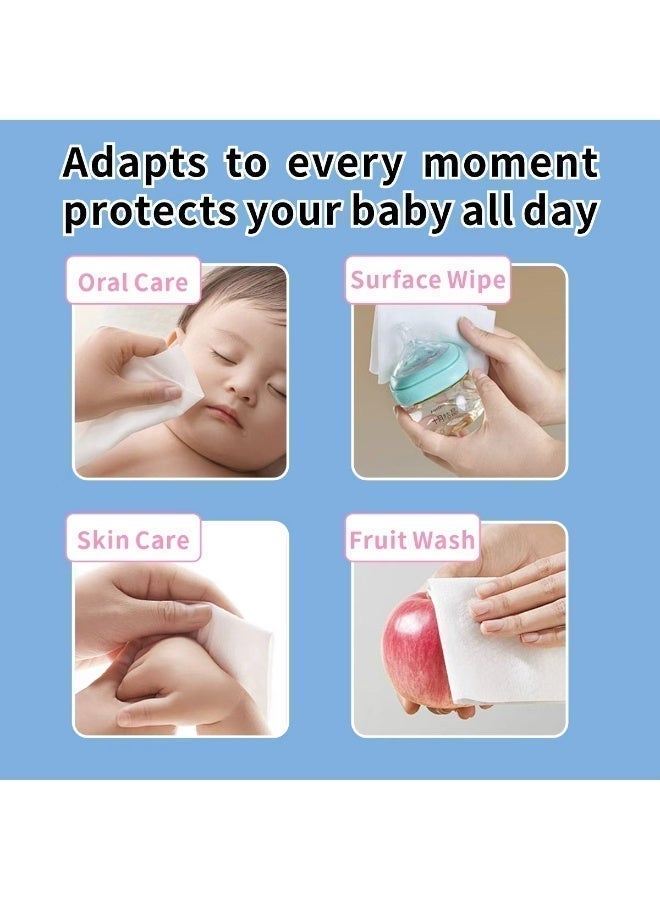 Mini Personal Travel Wipes 384 ​​Count ,99% Pure Water, Fragrance Free Hypoallergenic Wet Wipes - Image 2