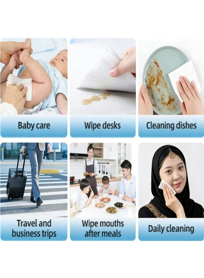 Mini Personal Travel Wipes 384 ​​Count ,99% Pure Water, Fragrance Free Hypoallergenic Wet Wipes - Image 3