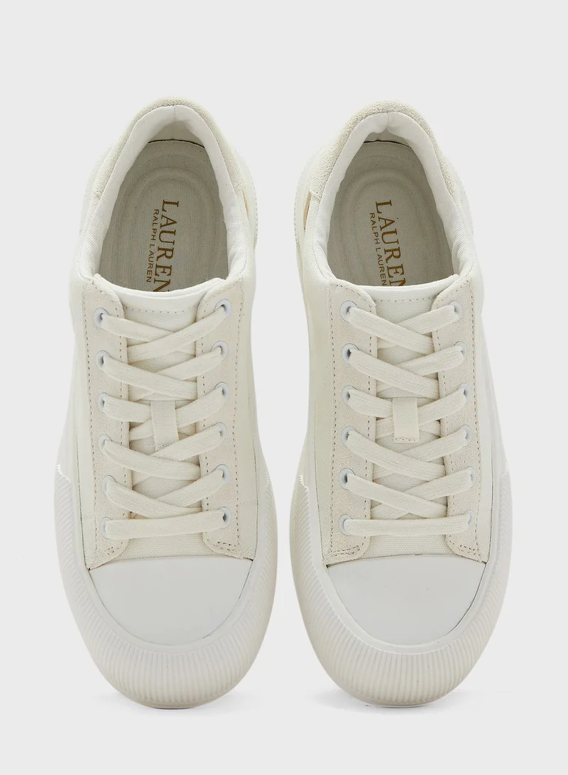 Lauren Ralph Lauren Lace Up Low-Top Sneakers