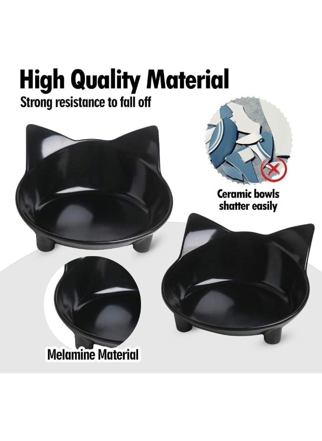 Mumoo Bear Mumoo Bear Cat Bowls Cat Food Bowl Non Slip Pet Bowl Shallow Cat Water Bowl to Stress Relief of Whisker Fatigue, Dog Bowl Dish Cat Feeding Wide Bowls for Puppy Cats Small Animals (Pack of 3)  - Image 3