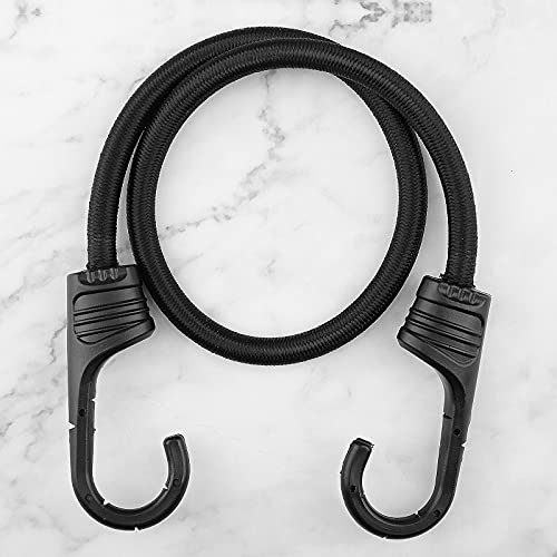 ZHOUBIN 24 Inch Black Bungee Cords with Hooks Heavy Duty, 2 Pcs - Image 2