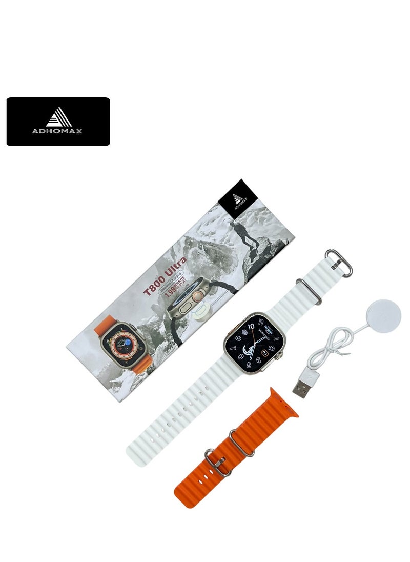 adhomax - New 2025 T800 Ultra Smart Watch, Series 8, Elegant Design 1.99", Infinite Display, Fitness Tracker, Heart Rate, Oxygen Monitor, Calls, Wireless Charging, Works With IOS, android for men, women - Image 1