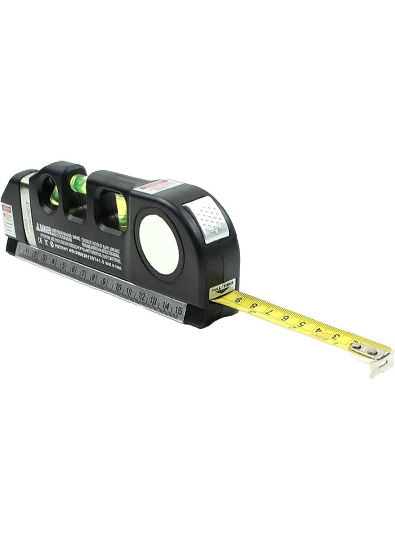 FIXIT Versatile laser spirit level with measuring tape and ruler – a tool for marking lines in walls – a laser level for hanging, installation, and decorating work. - Image 1