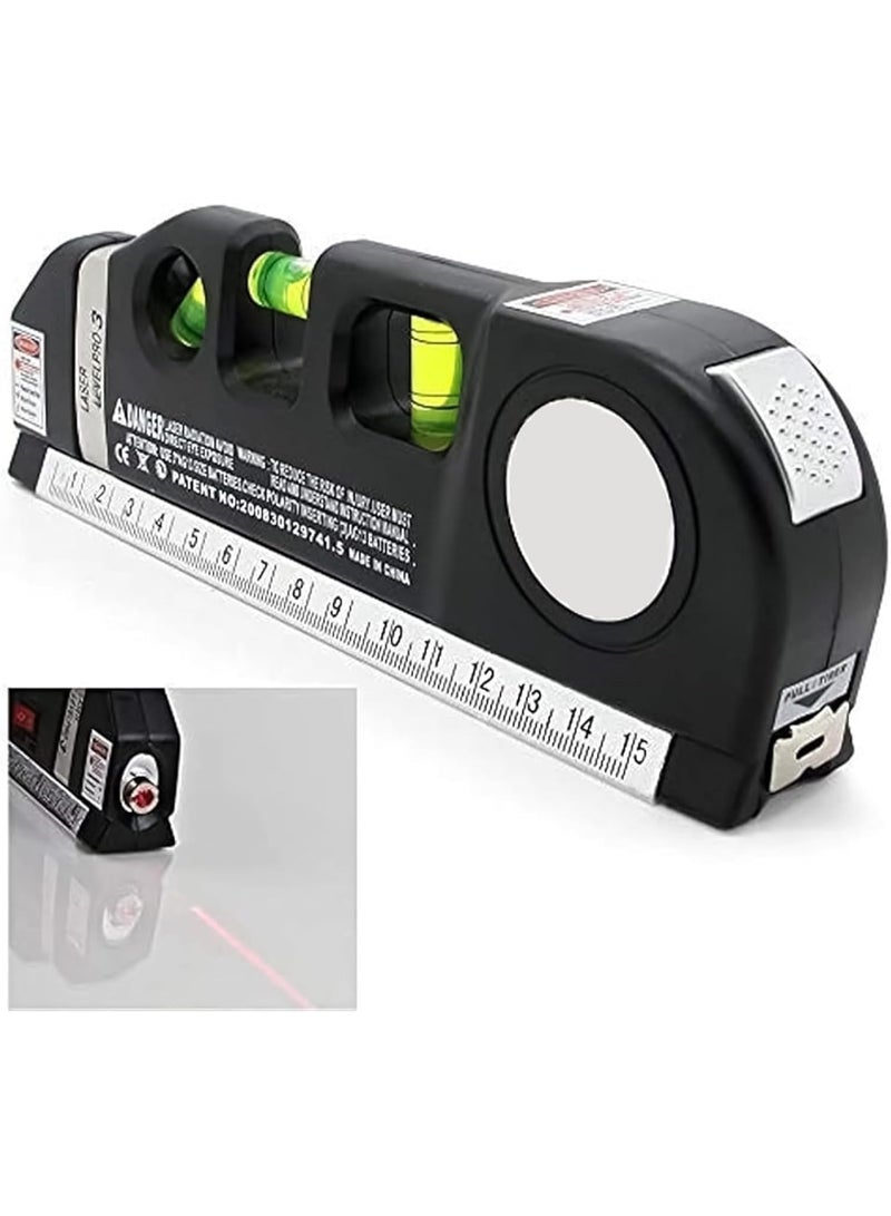 FIXIT Versatile laser spirit level with measuring tape and ruler – a tool for marking lines in walls – a laser level for hanging, installation, and decorating work. - Image 3