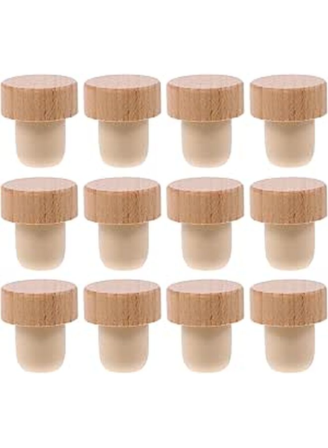 12 Pcs Polymer Wine Bottle Stoppers Set T Shaped Sealing Plugs Leak Resistant For Glass Bottles Wine Corks Bulk Party - Image 1