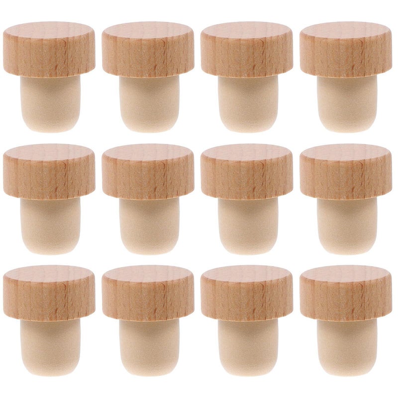 12 Pcs Polymer Wine Bottle Stoppers Set T Shaped Sealing Plugs Leak Resistant For Glass Bottles Wine Corks Bulk Party - Image 2
