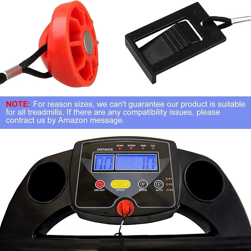 EEEKit مفتاح أمان مغناطيسي لجهاز المشي EEEKit، بديل مفتاح جهاز المشي العالمي، مفتاح توقف طارئ مغناطيسي متوافق مع صورة Reebok Epic Golds Gym Freemotion Healthrider لجهاز الجري - Image 2