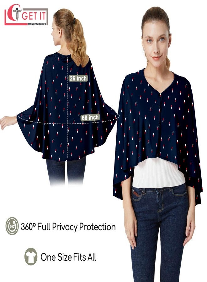 GET IT Premium Multi Usage Baby Breastfeeding Pillow Cover Nursing Pillow Cover for Newborn 360 Degree Protection - Navy Blue Print - Image 3