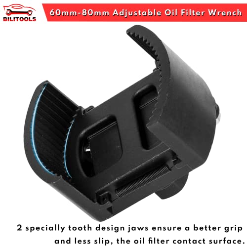 BILITOOLS Universal Oil Filter Wrench Removal Tool Adjustable, 60-80mm (2.36-3.15 inch), 1/2" Drive - Image 5