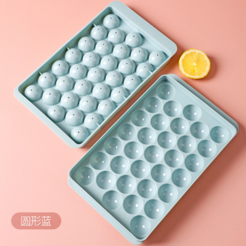 Summer Ice Tray With Lid, Round Ice Ball, Creative Homemade Ice Cube, 33-Grids Plastic Box Manufacturer, Ice Mold - Image 1