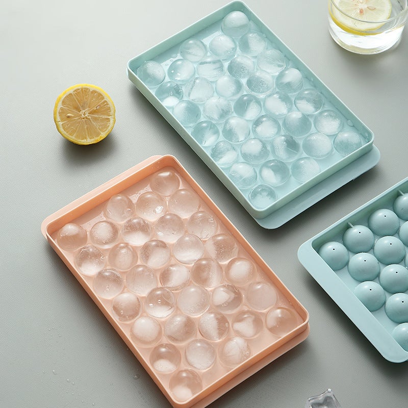 Summer Ice Tray With Lid, Round Ice Ball, Creative Homemade Ice Cube, 33-Grids Plastic Box Manufacturer, Ice Mold - Image 2