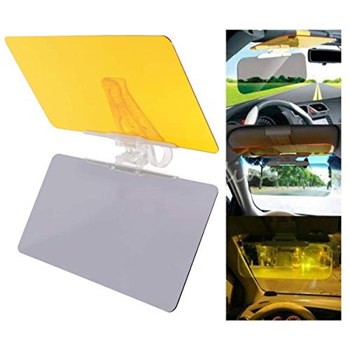 HENTJ� HD Visor for Sun Shade for car 2 in 1 Day and Night Shade Protector I Plastic Material I Clipped in Front Side I Compatible for Hatchback car I Pack of 1 Glass Set - Image 1