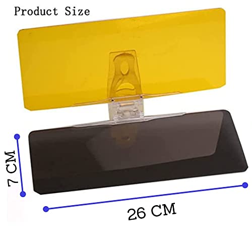 HENTJ� HD Visor for Sun Shade for car 2 in 1 Day and Night Shade Protector I Plastic Material I Clipped in Front Side I Compatible for Hatchback car I Pack of 1 Glass Set - Image 5