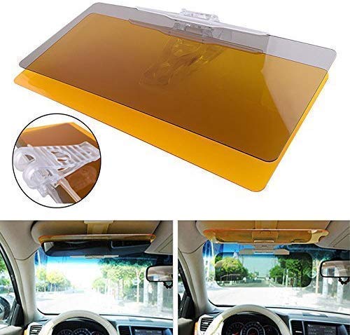 HENTJ� HD Visor for Sun Shade for car 2 in 1 Day and Night Shade Protector I Plastic Material I Clipped in Front Side I Compatible for Hatchback car I Pack of 1 Glass Set - Image 2