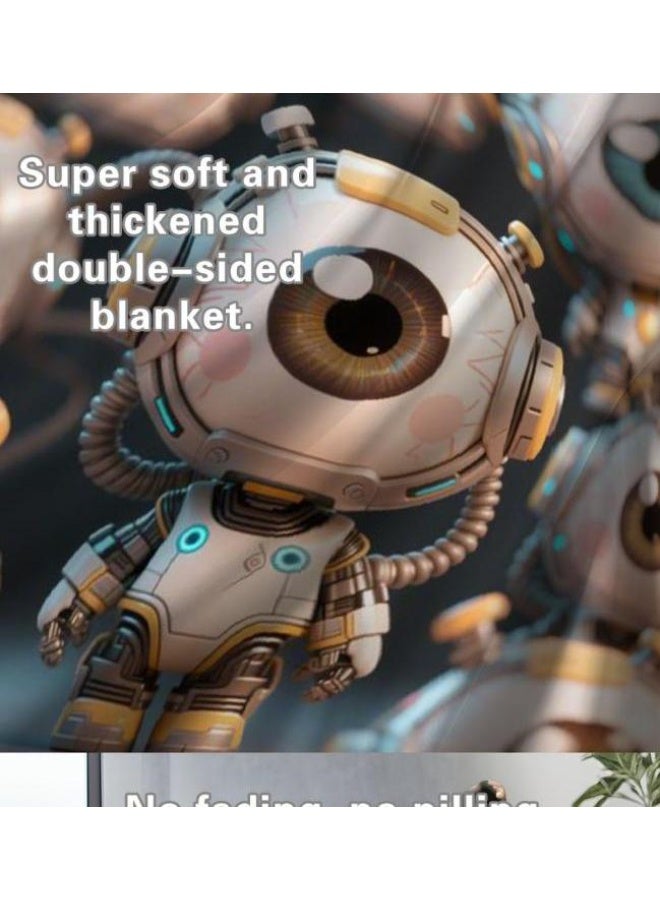 عام بطانية رقيقة من الفانيلا (حرارة ومريحة، ومناسبة للنوم واستخدام اللعبة والغبار والرمل) 150 سم * 200 سم - 859 - Image 5